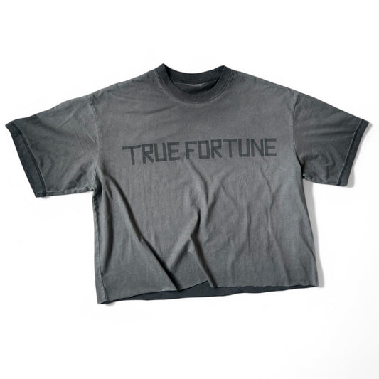 Tape print tshirt - cropped