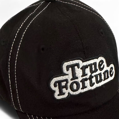 SNAPBACK - BLACK W/ WHITE STITCH